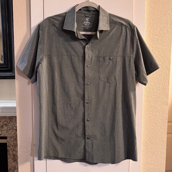 Kuhl OPTIMIZR Short Sleeve Tapered Fit Men’s Shirt Gray Sz Medium UV Protection - Picture 3 of 9